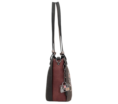 Poseta casual, dama, ANEKKE 41802-372, maro, piele ecologica